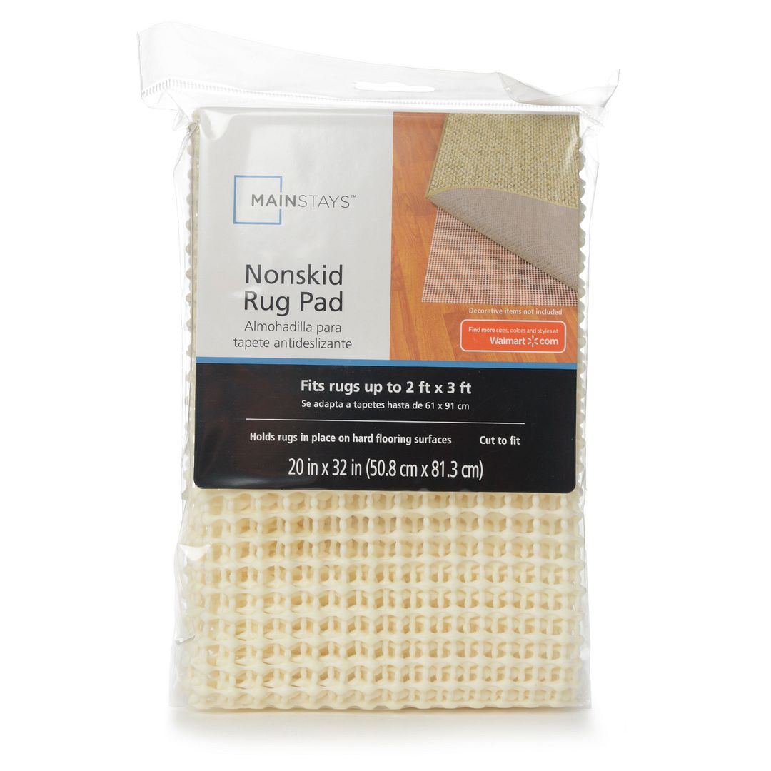 Mainstays Rug Safe NonSkid NonSlip Cream Rug Pad Fits up to 20" x 32