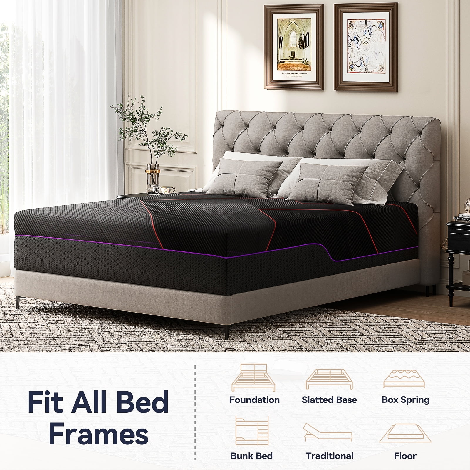 Sailvan Full Size Mattress 12 Inch, Full Mattress in a Box with Gel Memory Foam Mattress, Medium Firm Double Mattress for Pressure Relief, Fiberglass Free, CertiPUR-US Certified, Motion Isolation