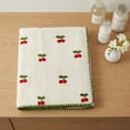 thumbnail image 6 of REGALWOVEN 1 Pack Thick Soft Coral Fleece Bath Towel with Cute Fruit Embroidery, Super Absorbent for Bathroom, Gym, Spa, Pool, Sports White 55" x 28", 6 of 7