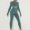 Green, variant on WEIee Legging Sets for Women 2 Piece Women Workout Sets Crewneck Long Sleeve Shirts Sets Elastic High Waist Leggings Suit Solid Fashion Slim Tracksuit Outdoor Sports Sportswear Black L