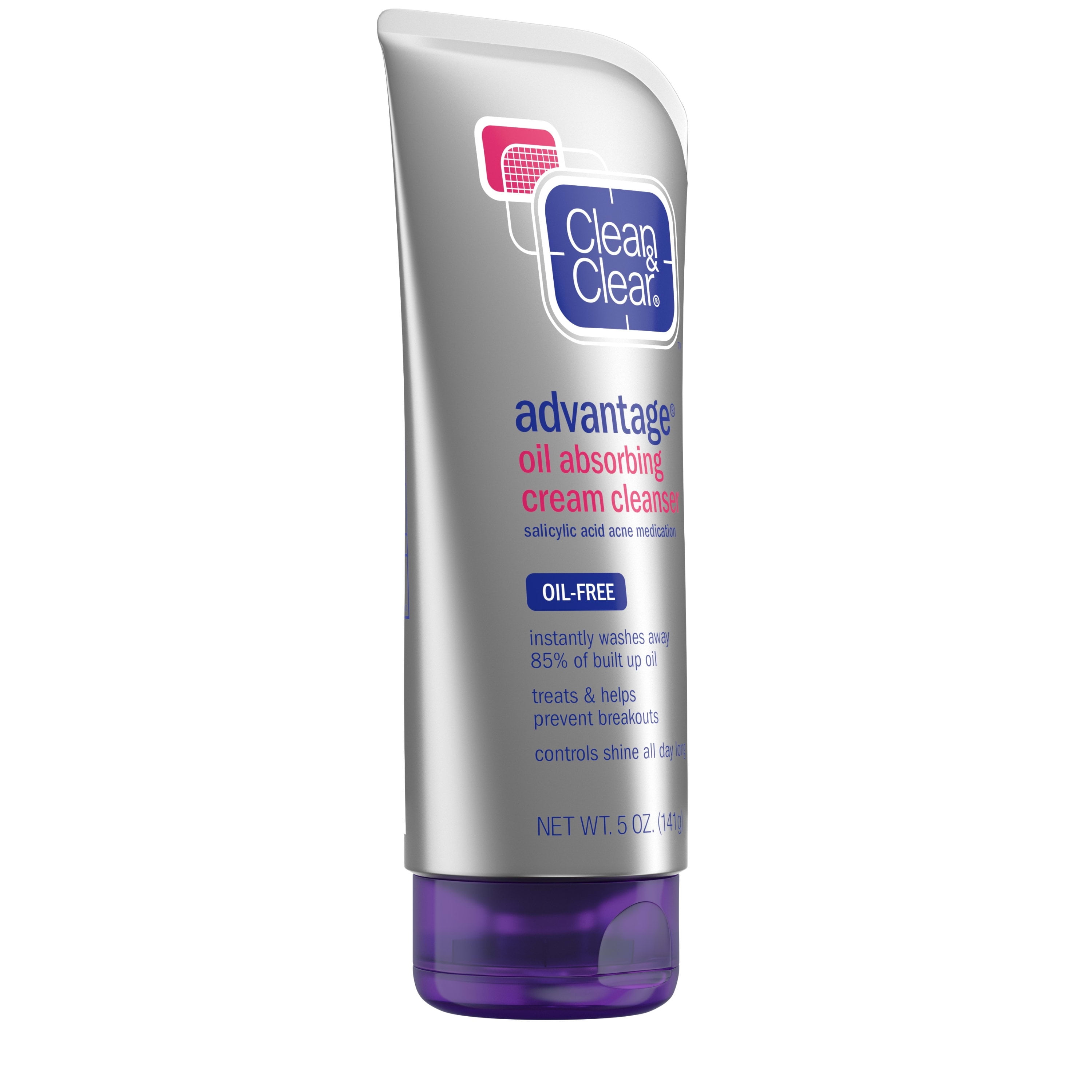 clean & clear oil absorbing cream facial cleanser with salicylic acid