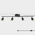 thumbnail image 6 of Shura Black 4-Light Plug-In Track Light with Dimmer Switch, Integrated LED Bulbs, 3000K, 6 of 7