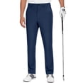 thumbnail image 2 of Mens Slim Fit Casual Work Bottoms Golf Dress Pants Quick Dry Straight Leg Trousers Blue XL, 2 of 7
