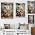 thumbnail image 4 of Designart "Haunting Gothic Windows with Floral Motif II" Floral Canvas Wall Art - Traditional Beige Window Entryway Wall Art Print, 4 of 6