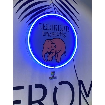 Queen Sense 12" Delirium Tremens Beer Neon Sign Acrylic Man Cave Handmade Neon Light 114DTBLBA2