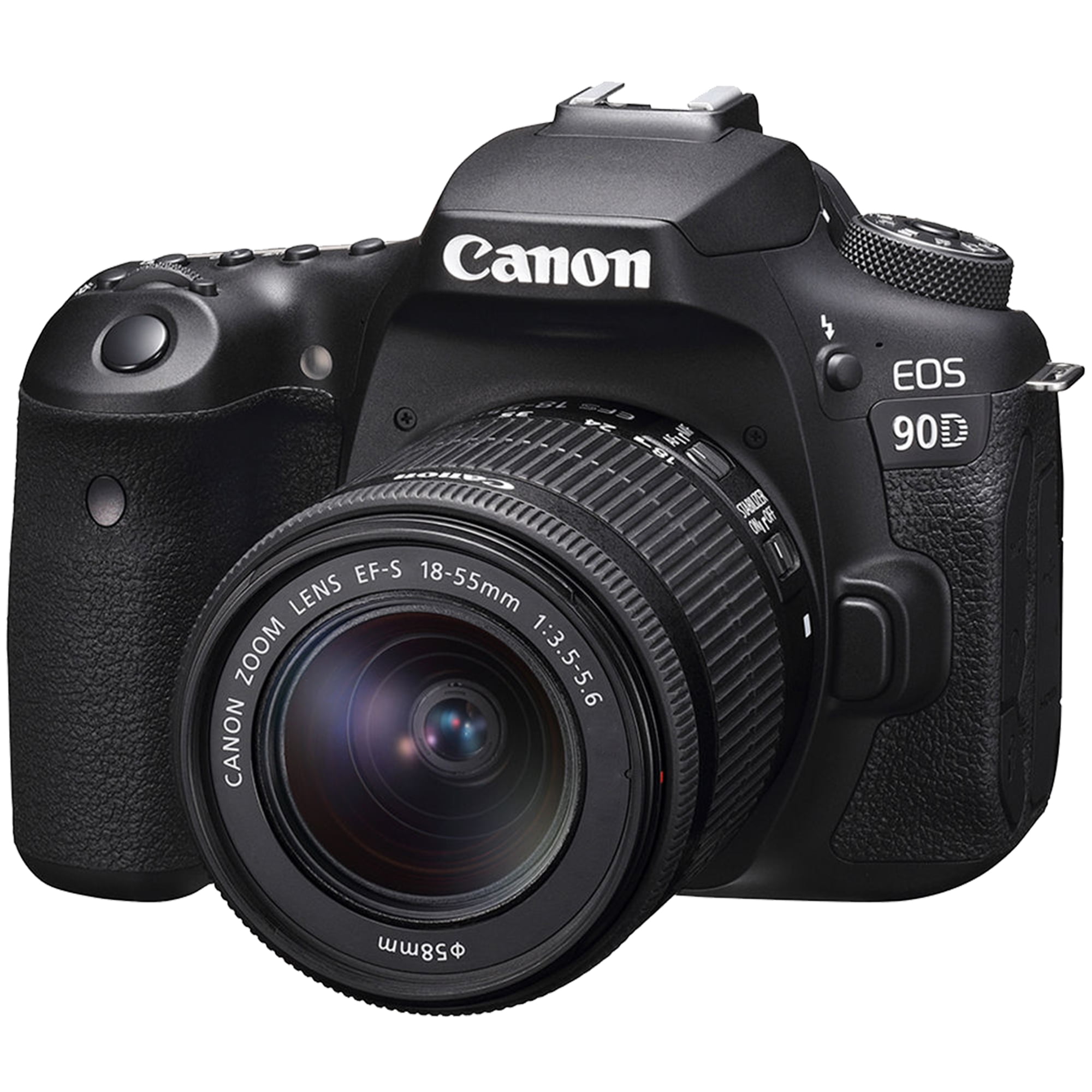Canon EOS 90D DSLR Camera, 18-55mm, 75-300mm Lens, 32GB Card, Case