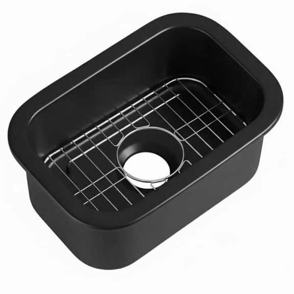 ALFI brand ABF1319UD Small 13"x19" Rectangle Fireclay Undermount or Drop In Prep Sink