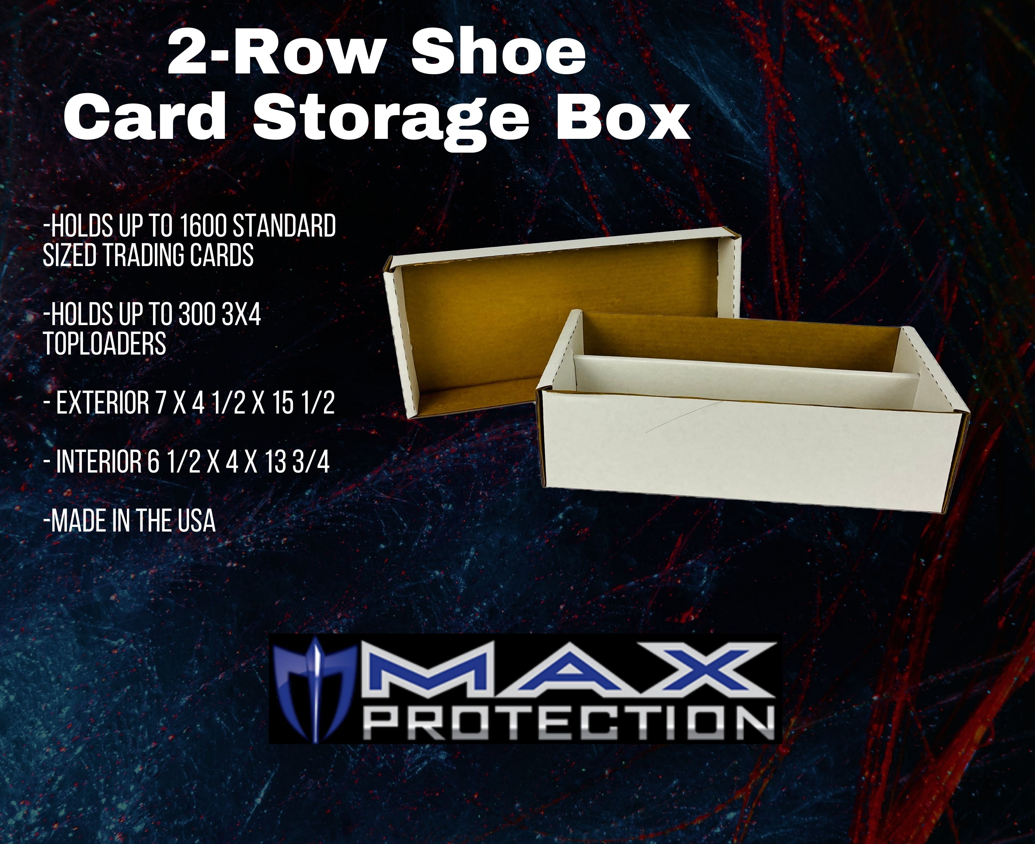 Bundle of 25 2-Row Baseball / Trading Card Shoe Storage Boxes 1600 count  box Max