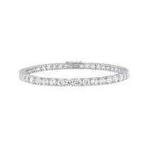 14.24 Carat (Ctw) Lab-Created White Sapphire Tennis Bracelet in Sterling Silver