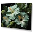 thumbnail image 2 of Designart "Realistic Splendor Of Green Hibiscus I" Hibiscus Canvas Art Print, 2 of 7