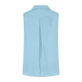 thumbnail image 5 of AherBiu Summer Tops for Women Sleeveless Button down Shirts Lapel V Neck Lightweight Casual Blouse, 5 of 7