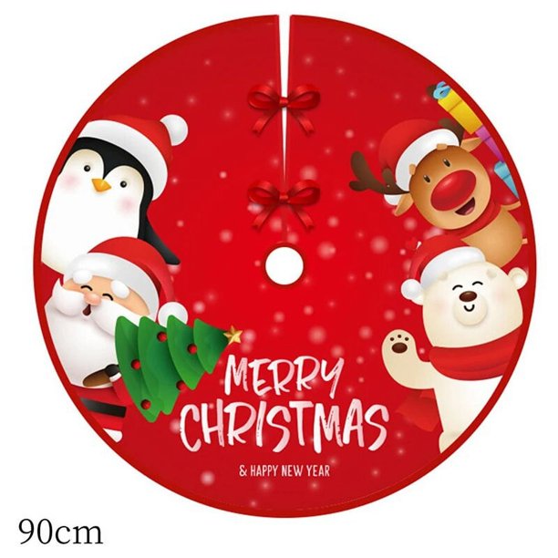 Falda para árbol de Navidad, delantal para árbol de Navidad, decoración inferior, suministros de navidad, regalos, 90 / 120 cm