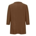 thumbnail image 6 of Elvqul Womens Cardigans Pattern Cardigans Brown Open Front Long Sleeve Sweaters for Juniors Lightweight, 6 of 6