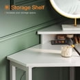 thumbnail image 2 of ODK Bureau d'Ordinateur Moderne d'Angle de Triangle avec le Support de Moniteur, Blanc, 2 of 7