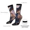 thumbnail image 4 of Logiee Sunset Cliff Dinosaur Print Adult Socks for Men & Women,Calf Socks, Ankle Socks,Boots Socks,Breathable Casual Sock,Unisex Crew Socks, 4 of 6