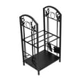 thumbnail image 4 of Firewood Lumber Stacking Storage Rack, Logs Holder Black Fireplace Accessory Firewood Rack Firewood Holder Firewood Holder Stand  For Backyard Firepit, 4 of 8