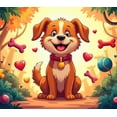 thumbnail image 4 of Adorable Puppy Print Backdrop Background Decor Photography Props Party Supplies Banner Birthday Decoration Photo Display, 4 of 4