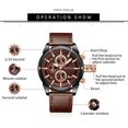 thumbnail image 7 of Men Watches Business Casual Wrist Watches (Multifunction/Waterproof/Luminous/Calendar) Genuine Leather Band Fashion Watch for Men, 7 of 7