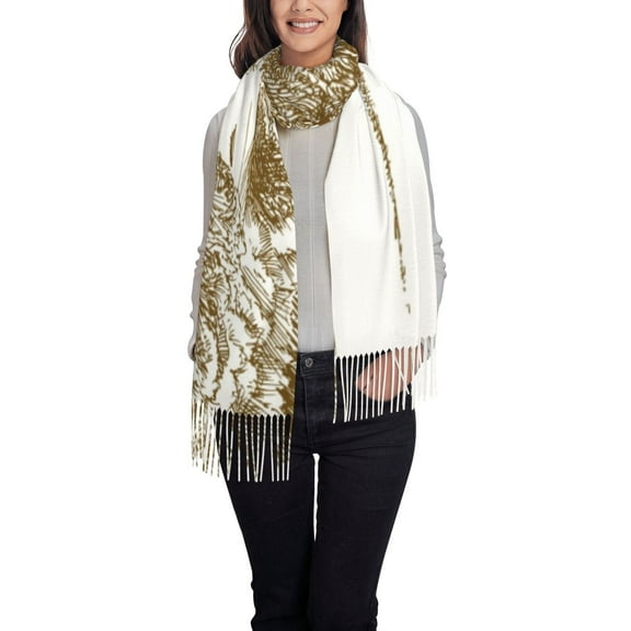 Honeii Horse Rider In Field Print Scarf Oversized Scarf Tassel Fall Winter Thick Scarf Warm Shawl Women,Women's Scarves & Wraps