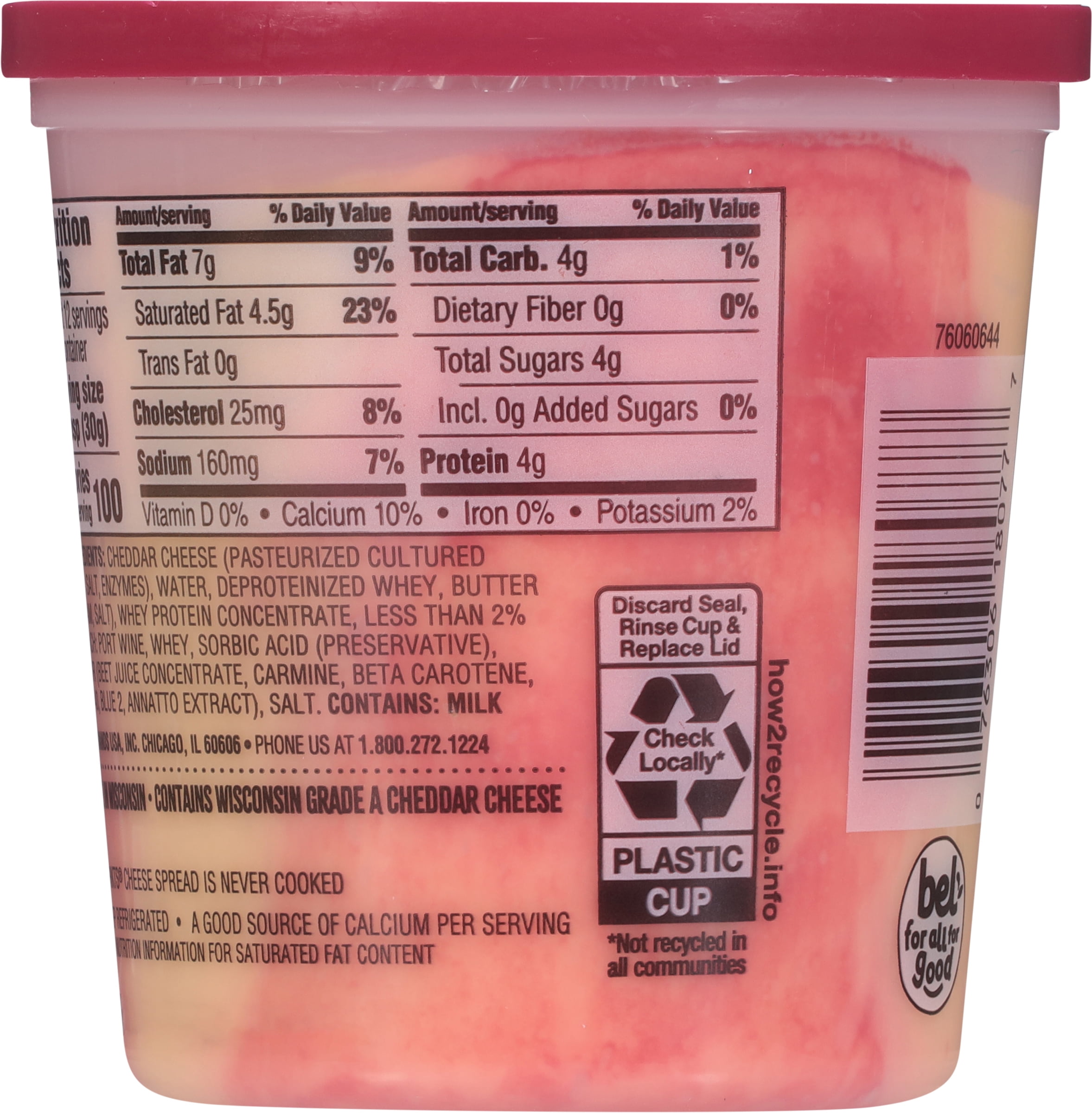 Merkt's Port Wine Cheese Cup Spread, 12.9 oz, Tub, Refrigerated/Chilled