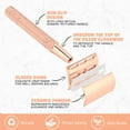 thumbnail image 4 of Rose Gold Double Edge Safety Razor for Women,with 10 Platinum Coated Double Edge Safety Razor Blades, Reusable Metal Razors for Men, Travel Essentials Single Blade Razor, 4 of 5