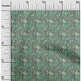 thumbnail image 2 of oneOone Cotton Poplin Sea Green Fabric Jacobean Floral Sewing Fabric By The Yard Printed Diy Clothing Sewing Supplies 42 Inch Wide, 2 of 4