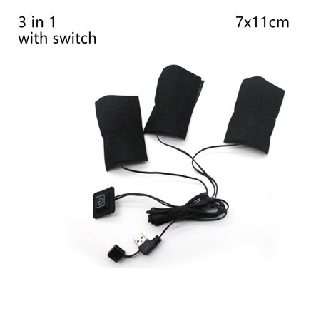 Electric Heating USB Port Warm Winter Heat Mat Heating Pad Fast-Heating for Back and Shoulder Cloth Heater Pads 3 IN 1 WITH SWITCH