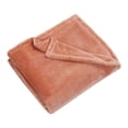 thumbnail image 3 of HOMETRENDS Velvet Plush Italian Clay Polyester Throw, 50” X 60”, 3 of 4