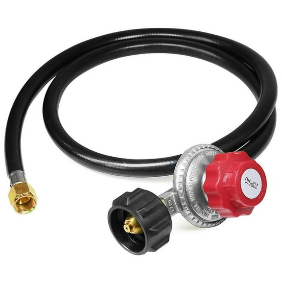 High Pressure Propane 0-20 Psi Adjustable Regulator With 4Ft Qcc1/Type1 Hose - Fitsk8410