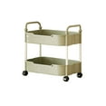 thumbnail image 2 of Kitchen Cart, Storage Cart Rolling Utility Cart with Armrests and Shelves for Organizing Toiletries and Household Items, 2 of 8