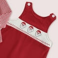 thumbnail image 4 of UAYOTSE Baby Boy Christmas Outfit Long Sleeve Romper Overall Pants 3Pcs Fall Clothes Set(12-18 Months,I175-Red), 4 of 8