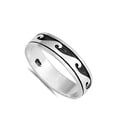 thumbnail image 4 of Wave Ocean Tide Ring 925 Sterling Silver Band Jewelry Female Male Unisex Size 5, 4 of 4