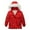 Red, variant on Girls Winter Coat Long Puffer Down Jacket Windproof Hooded Outwear Thick Padded Coat