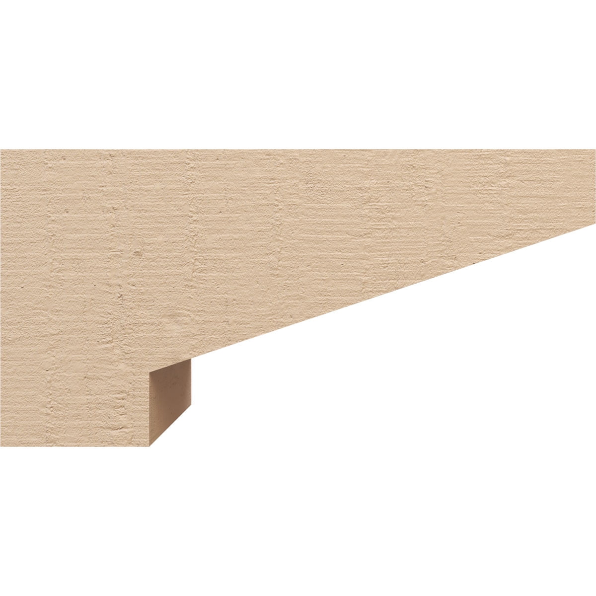 8"W x 16"D x 8"H Wide Clemmons Rough Cedar Woodgrain TimberThane Corbel, Primed Tan