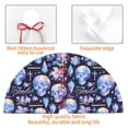 thumbnail image 4 of Sikiie crystal cool Skull flower 30-48 inches {designName} Print Christmas Tree Skirt Snowman Xmas Tree Skirt with Edge Christmas Decorations for Holiday Party36", 4 of 7