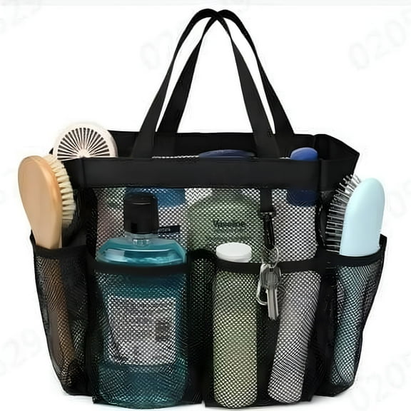 ACDANC Mesh Shower Caddy Portable For College Dorm Large Bathroom Tote Bag Durable With 8 Pockets New Extra Large Canvas Storage Bags