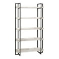 thumbnail image 2 of Furniture of America Lackomb Contemporary Wood 5-Tier Bookcase in Antique White, 2 of 8