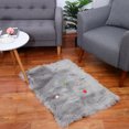 thumbnail image 2 of Unique Bargains Soft Faux Sheepskin Fur Solid Plush Area Rug Carpet Pad for Bedroom Floor Mats Rectangle, 2 of 8