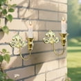 thumbnail image 4 of Kuntesetty 2 Wall Sconces, Decorative Taper Candle Holders for Stick Candles, Ideal for Hallways Or Living Rooms. They Also Serve As Decorative Ornaments for Gold, 4 of 5