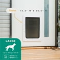 thumbnail image 3 of Hakuna Pets Super Tough Large Dog Pet Door with 2-Way Locks for Screens, Doors, Walls & Glass up to 2.17" Thick, for Pets up to 100 lb, White, 3 of 10