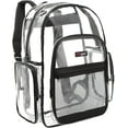 thumbnail image 3 of MyGift Clear PVC Transparent Heavy Duty School Backpack, 3 of 5