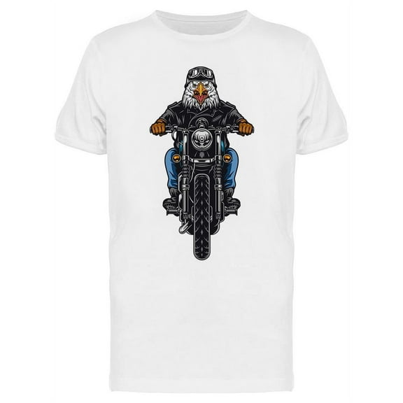 Angry Eagle Biker T-Shirt Men -Image by Shutterstock, Male Large