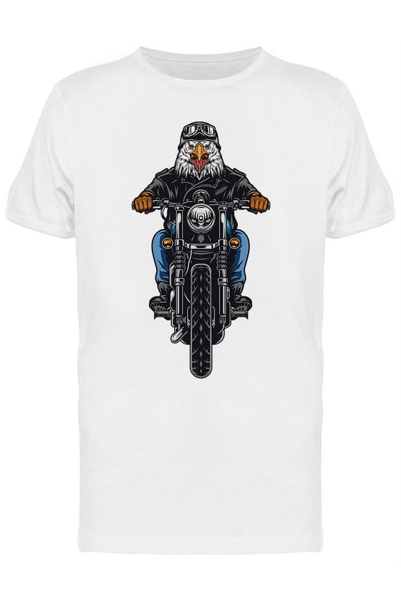 Angry Eagle Biker T-Shirt Men -Image by Shutterstock, Male Large