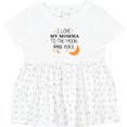 thumbnail image 3 of Inktastic I Love My Momma to the Moon and Back Girls Baby Dress, 3 of 5