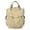 Khaki, variant on Washed Canvas Backpack with Dual Top Handles Durable Casual Daypack for Commute Work and Travel Use 12.6 x 7.5 x 15.7 inches