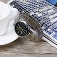 thumbnail image 4 of Hombres Machorro Analógico, Relojes Analógicos Hombres Masculino Analógico Banda de Acero Men inoxidables Mira Aley Wallwatch Negro Negro, 4 of 7