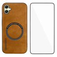 thumbnail image 1 of WANLONFENG YBP Series For Samsung Galaxy A06 5G 4G Magnetic Case with Tempered Glass Film PU Leather, 1 of 5