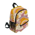 thumbnail image 2 of FORMRS School Backpack with Front Zippered Pocket 12" Elementary Student Travel Daypack, Purple Retro Rainbow, 2 of 6