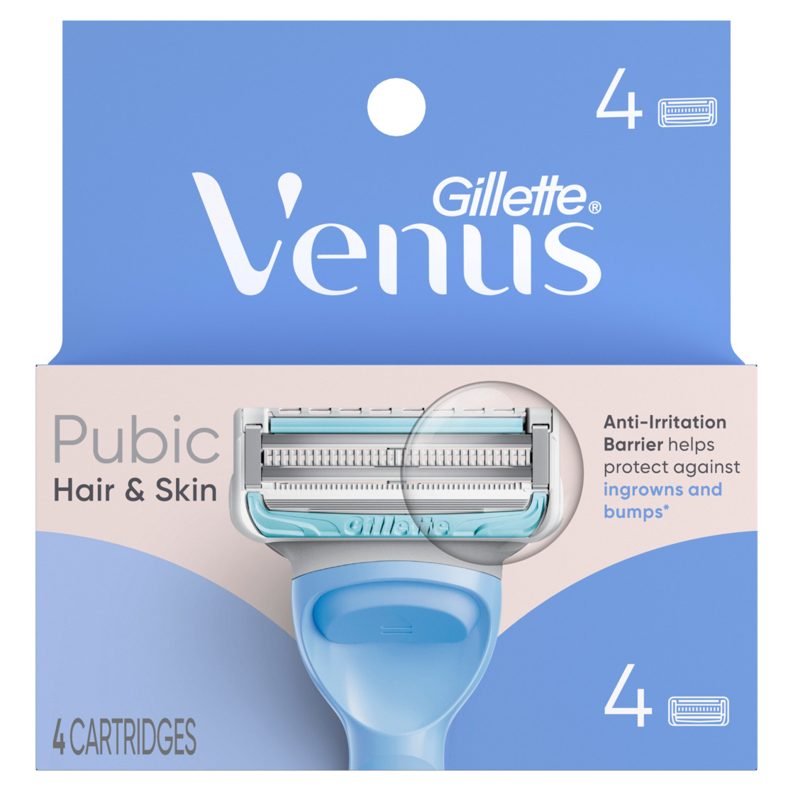 Venus for Pubic Hair & Skin Intimate Razor Refills 4-Count photo 8
