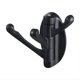 thumbnail image 1 of Matt Black Gancho giratorio de brazo oscilante plegable de metal sólido con tres brazos plegables múltiples para baño, cocina, garaje, montaje en pared, negro mate, A5060-bk, 1 of 5